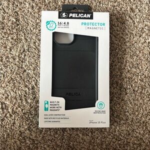 Black Magnetic Protector Case for iPhone 15 Plus